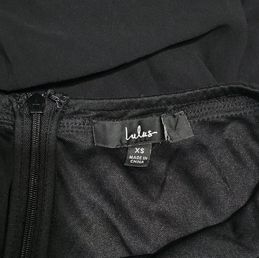 LULUS Tier and Now Black Tie-Back Tiered Maxi Dress XS - Picture 6 of 6